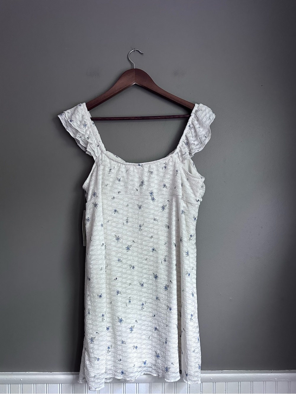 No Boundaries Double Ruffle Ruched Mini Dress Women's Size M | XL - Picture 8 of 16